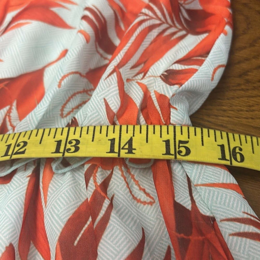 H &M Orange & Pale Green Palm Maxi Dress - Picture 10 of 12